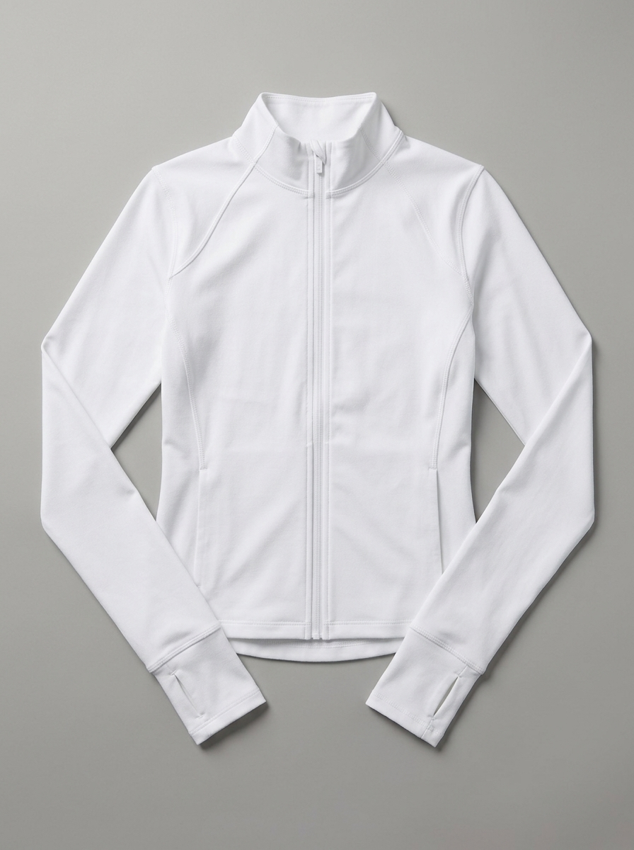 Airbrush Corset Full Zip Jacket - White