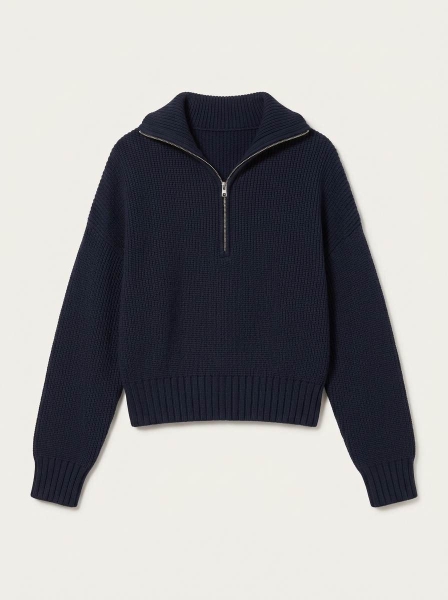 Barney Cotton Quarter-Zip Sweater