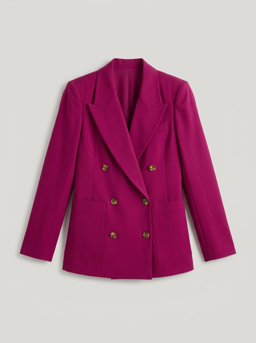 Chelsea Blazer in Seasonless Wool | Magenta