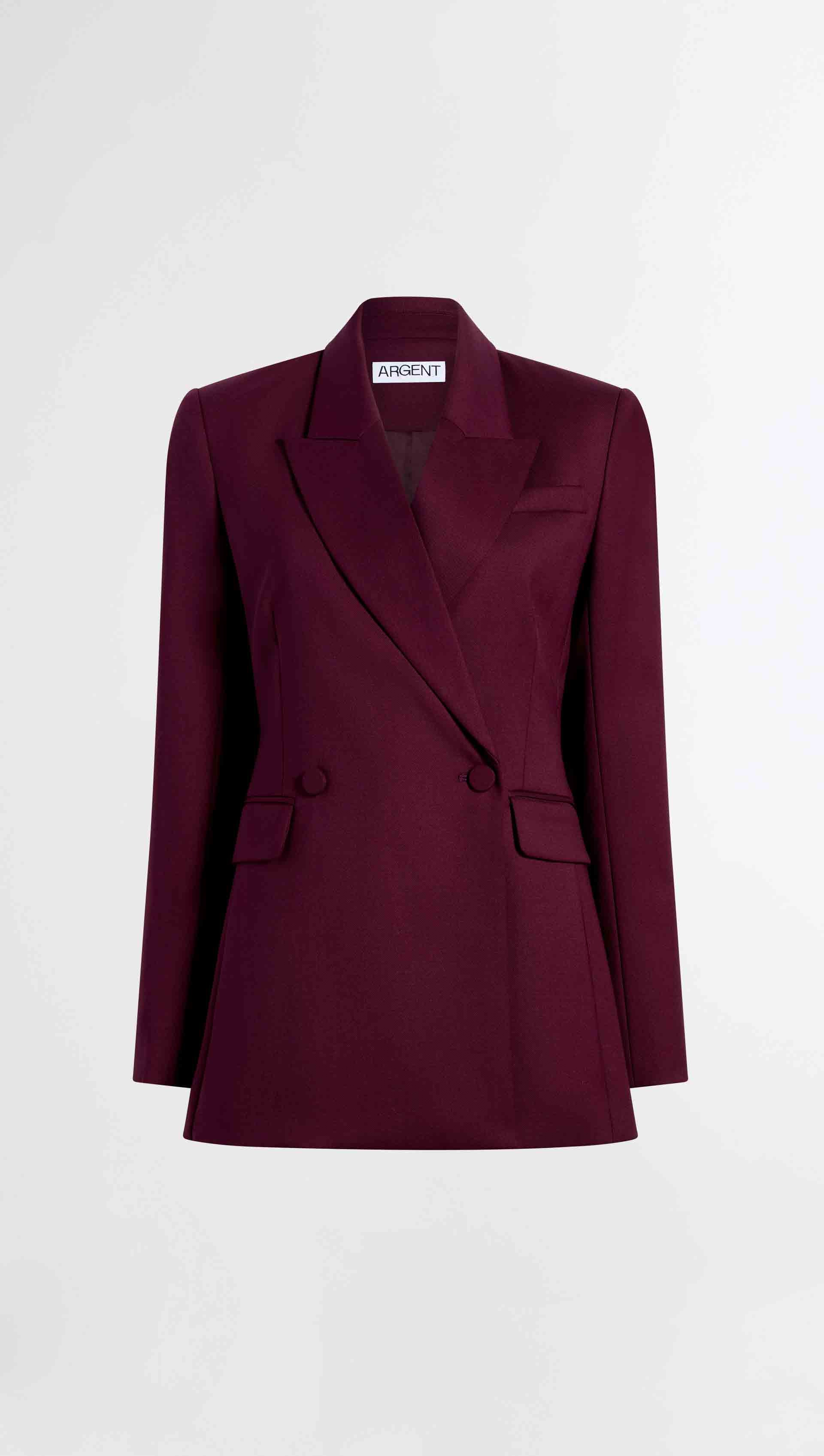 Cooper Blazer in Seasonless Wool | Dark Plum