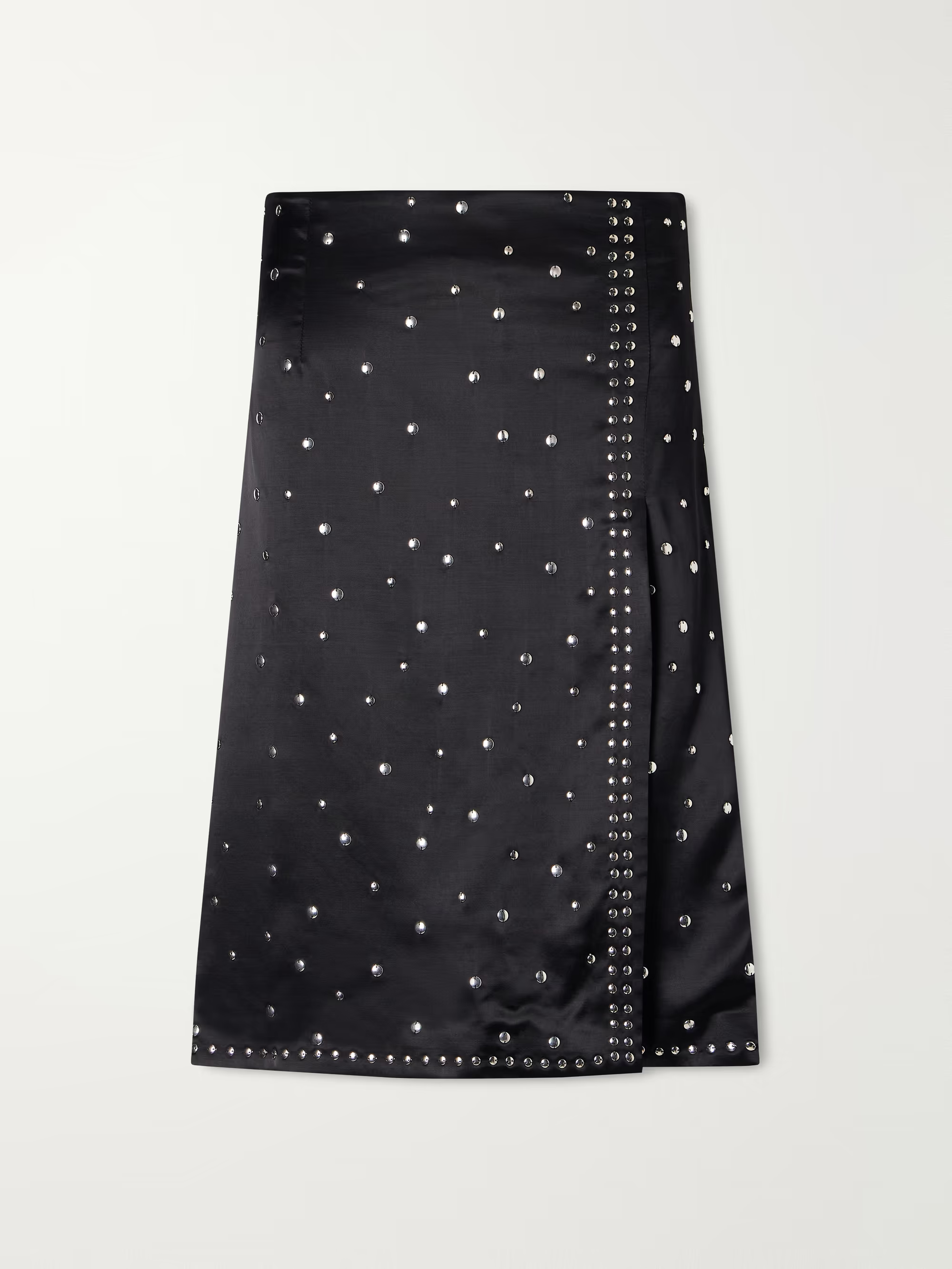 Cosmic embellished satin midi skirt