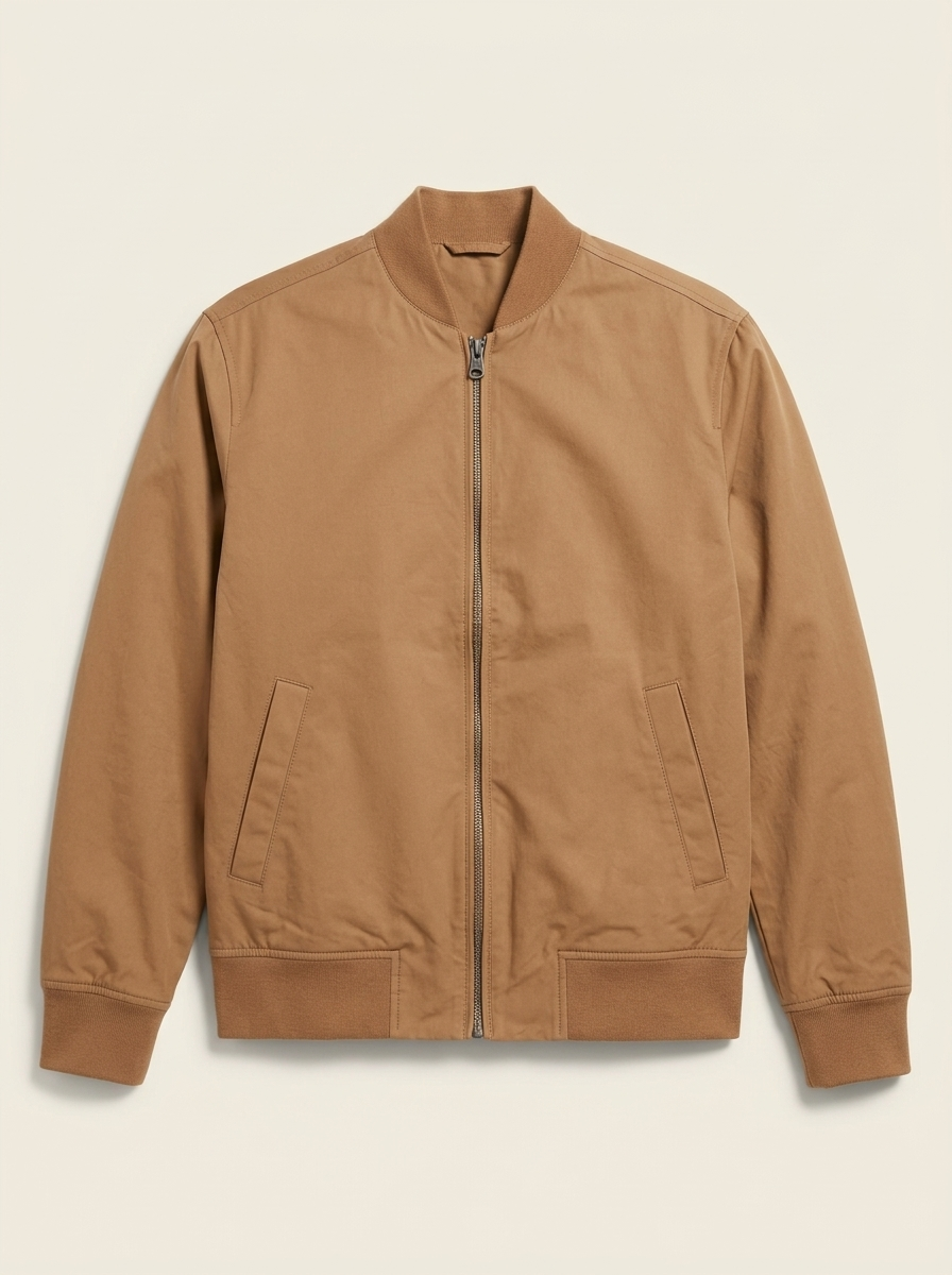 Cotton Blend Bomber Jacket