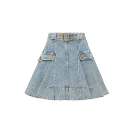 Denim Utility Mini Skirt