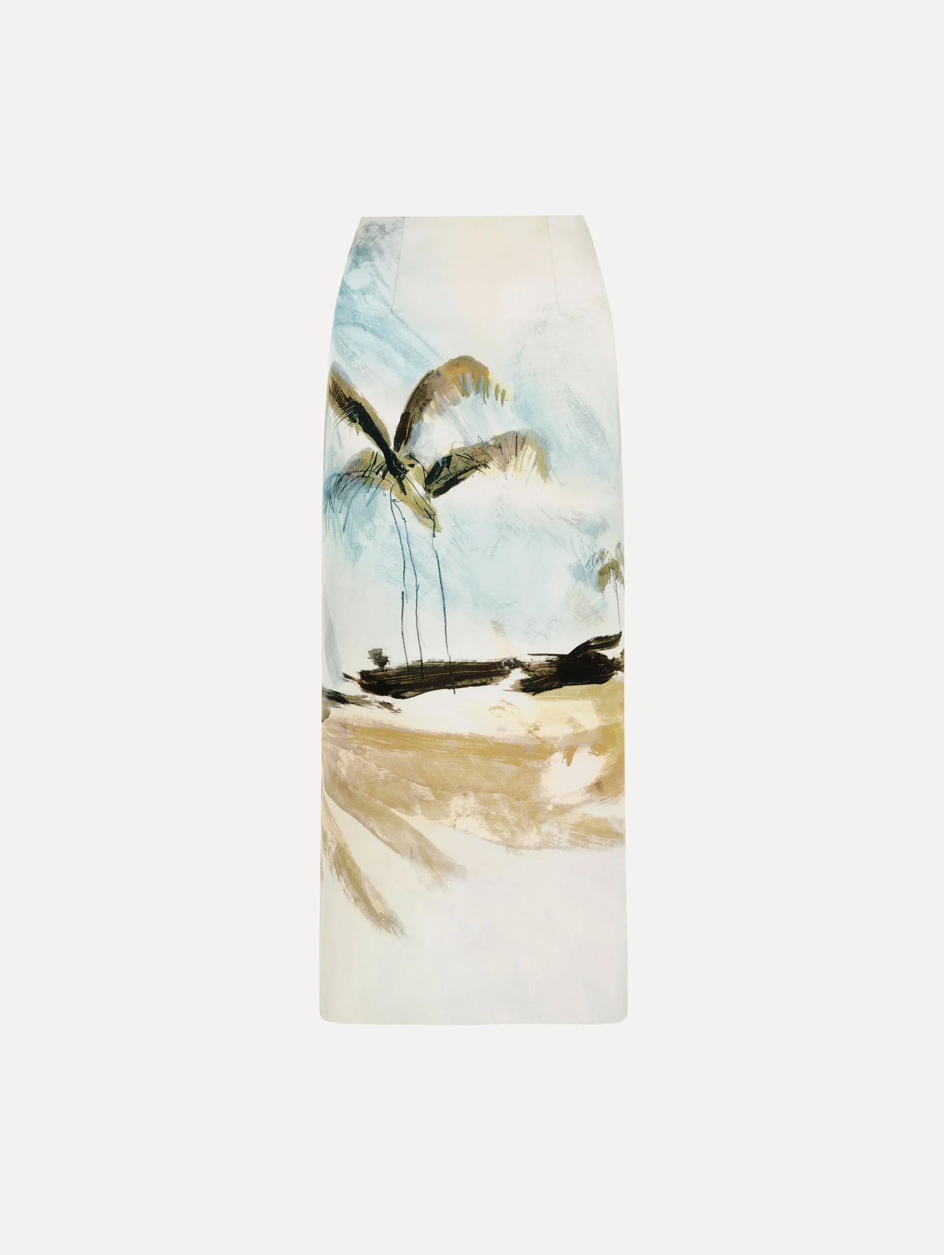 Dominican Landscape Pencil Skirt