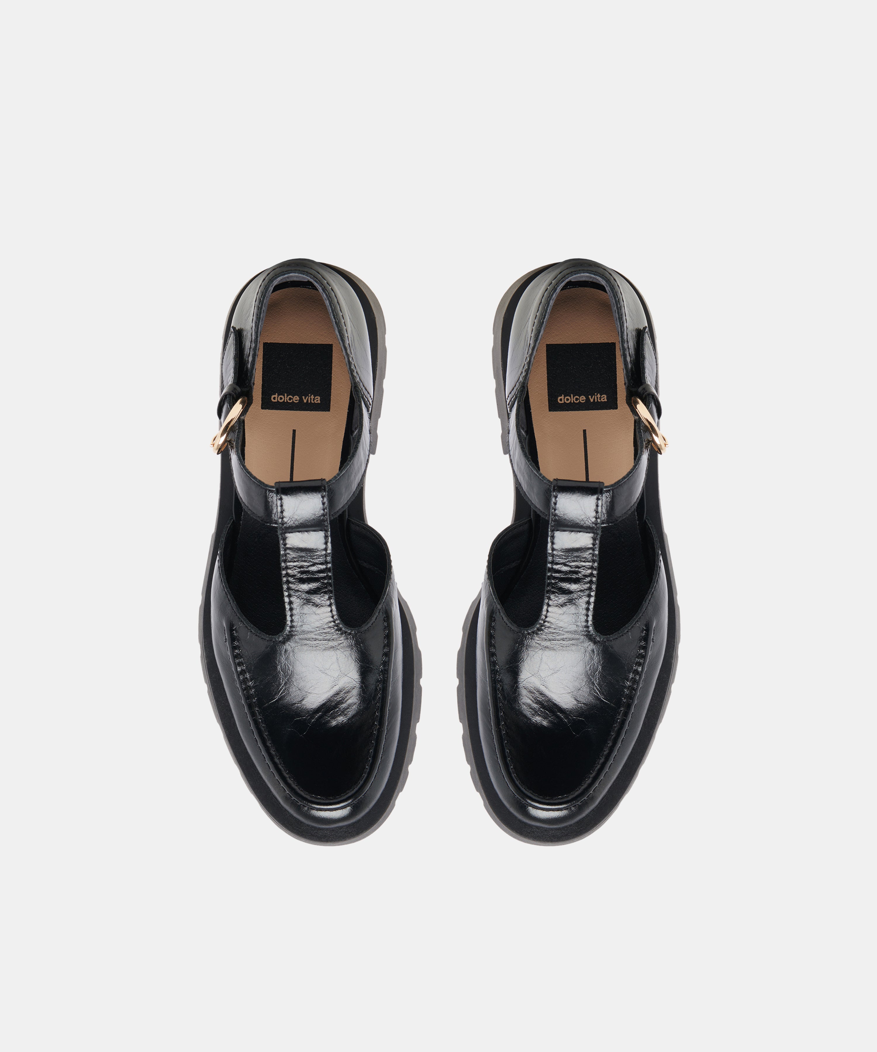 EMILIO FLATS MIDNIGHT CRINKLE PATENT LEATHER