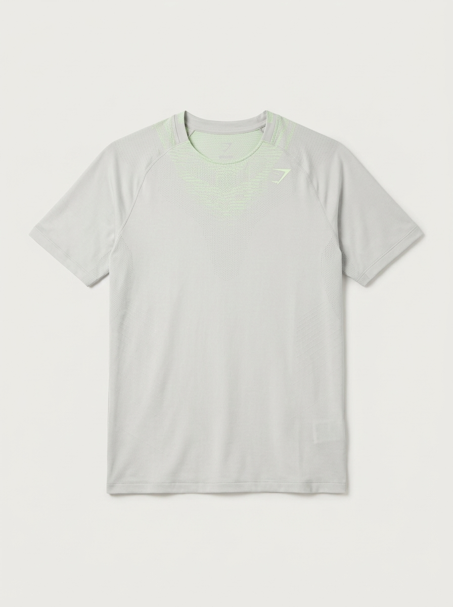 Gymshark Apex Contrast Seamless T-shirt - Light Grey