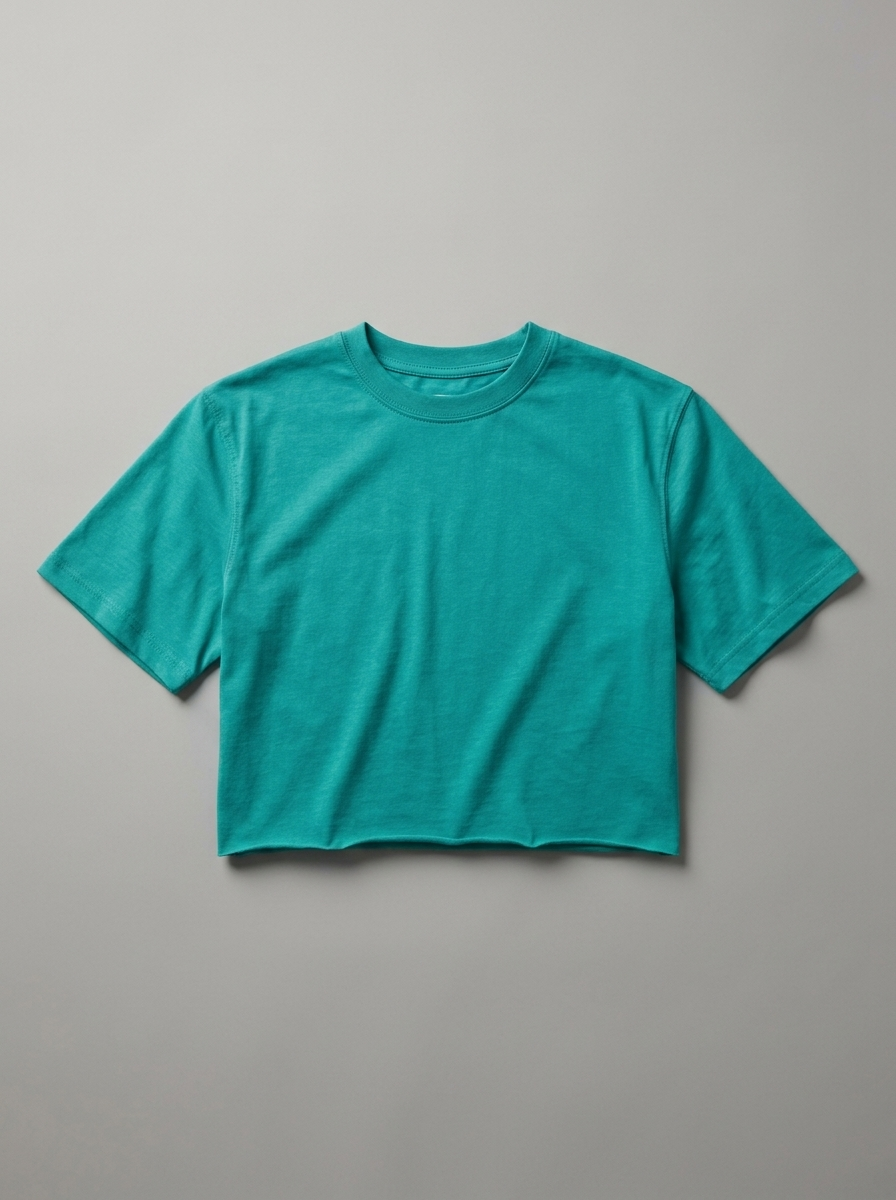 Gymshark Cotton Boxy Crop Top - Jewel Green