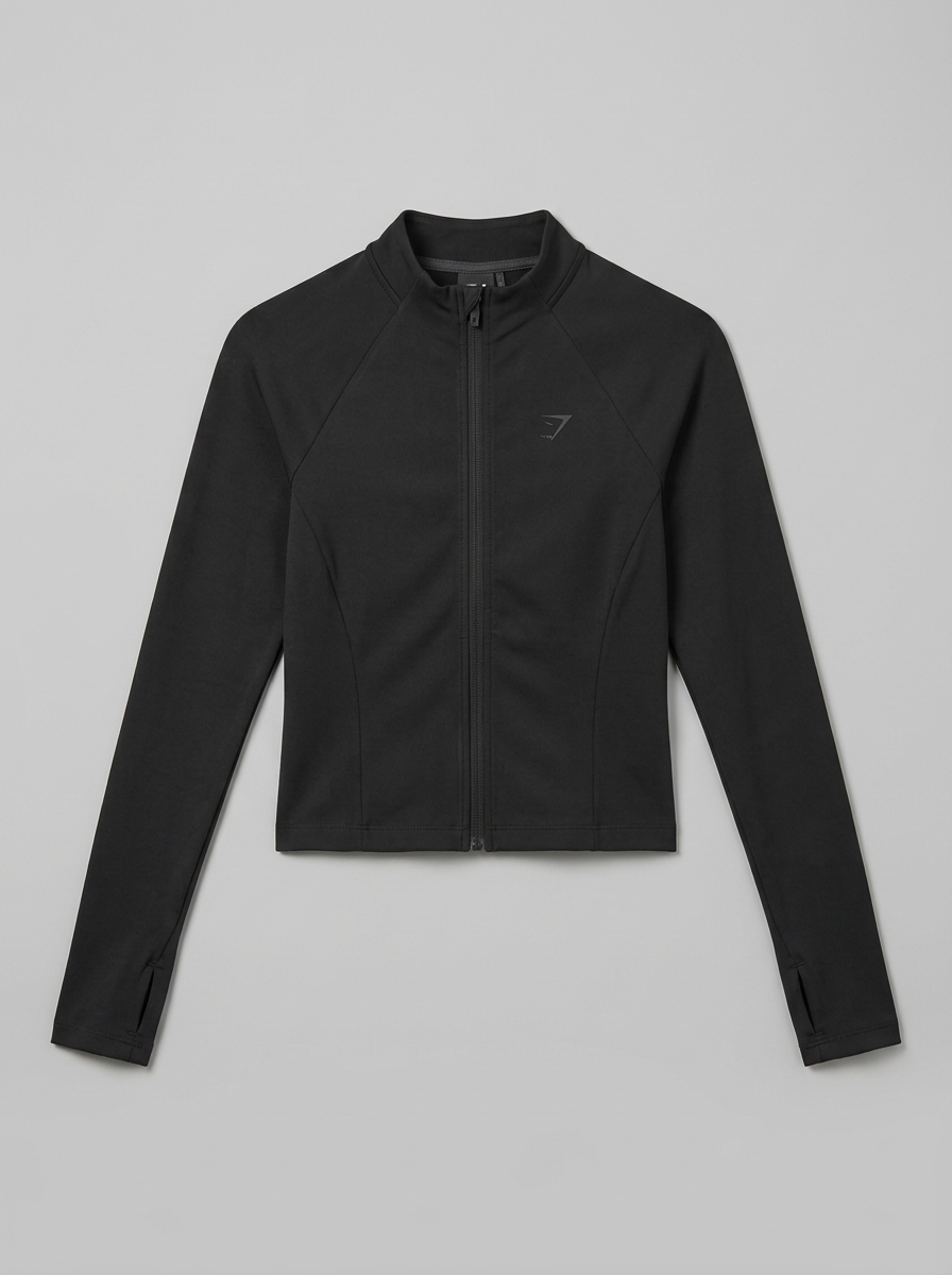 Gymshark Soft Sculpt Zip Up Jacket - Black