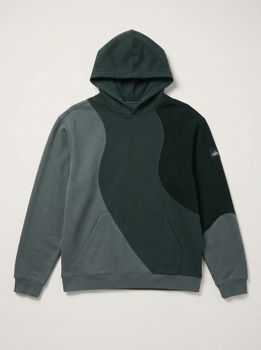 Make Waves Hoodie - Charcoal Green Tonal