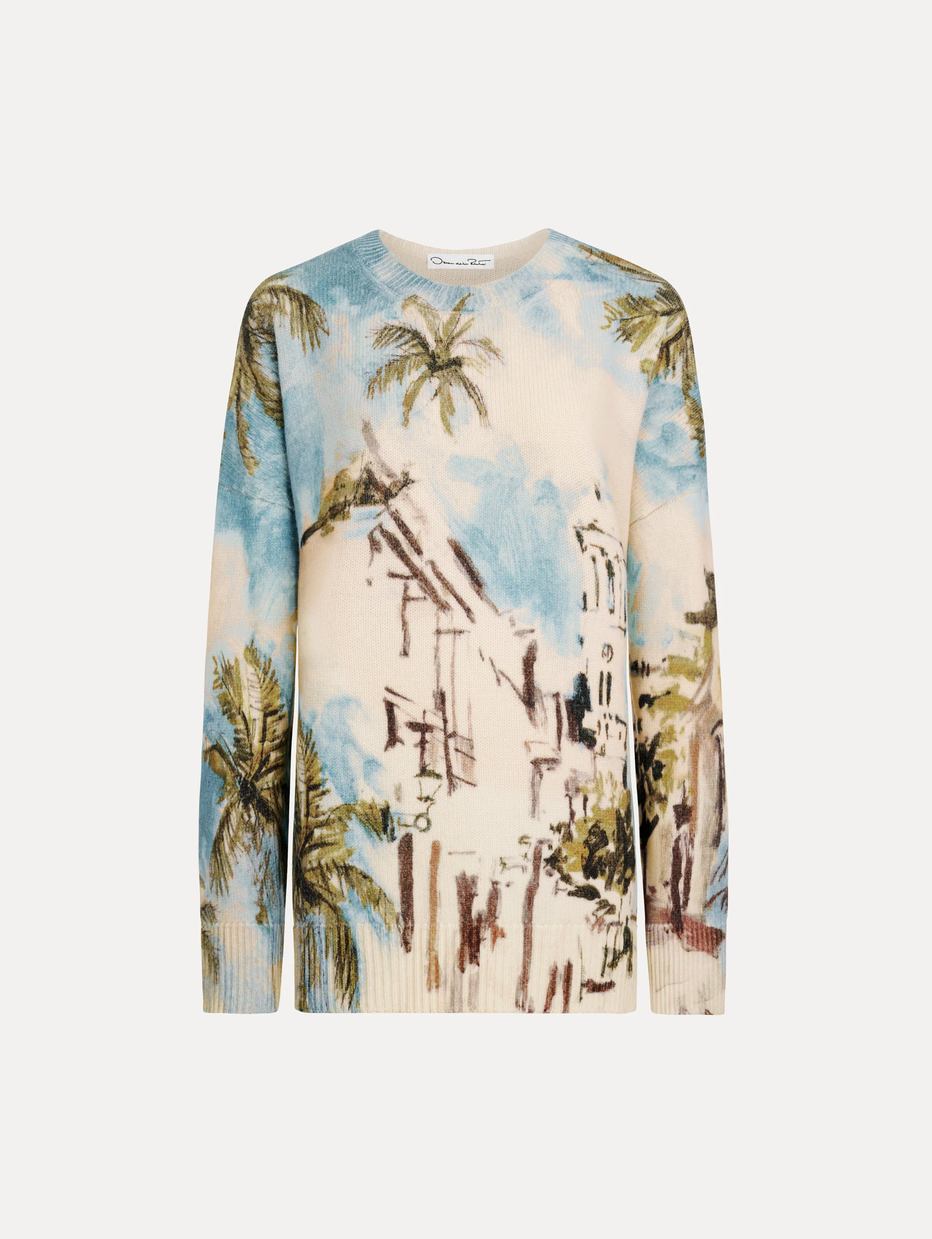 Dominican Landscape Oversized Pullover
