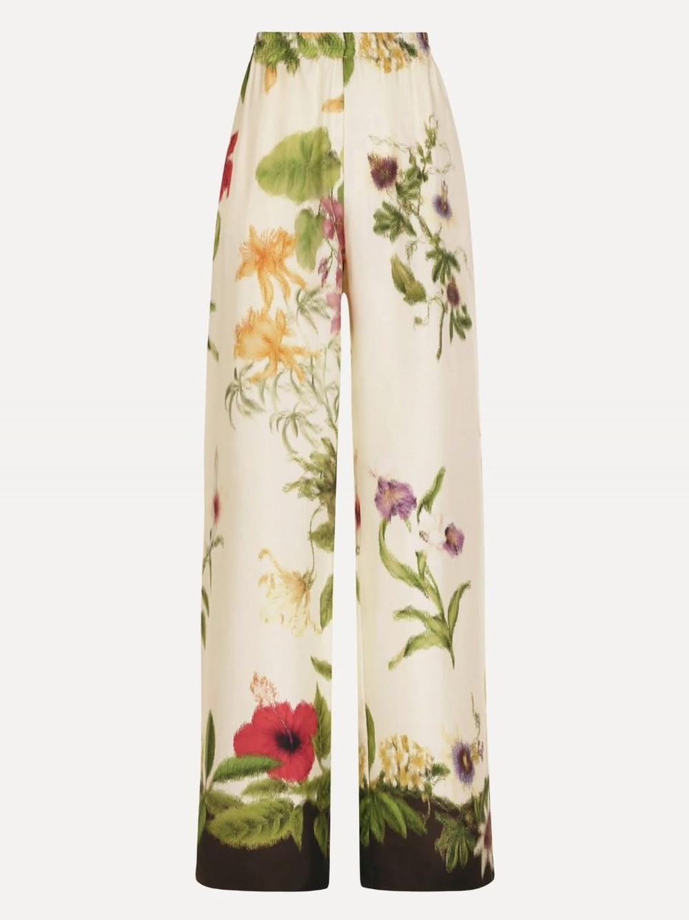 Dominican Mixed-Floral Wide Leg Pant