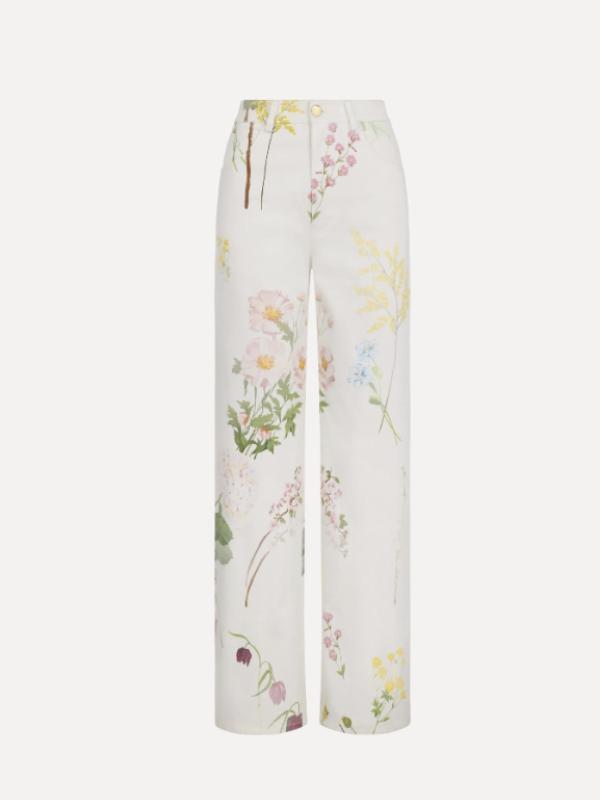 Faded Mixed Botanical Denim Pant