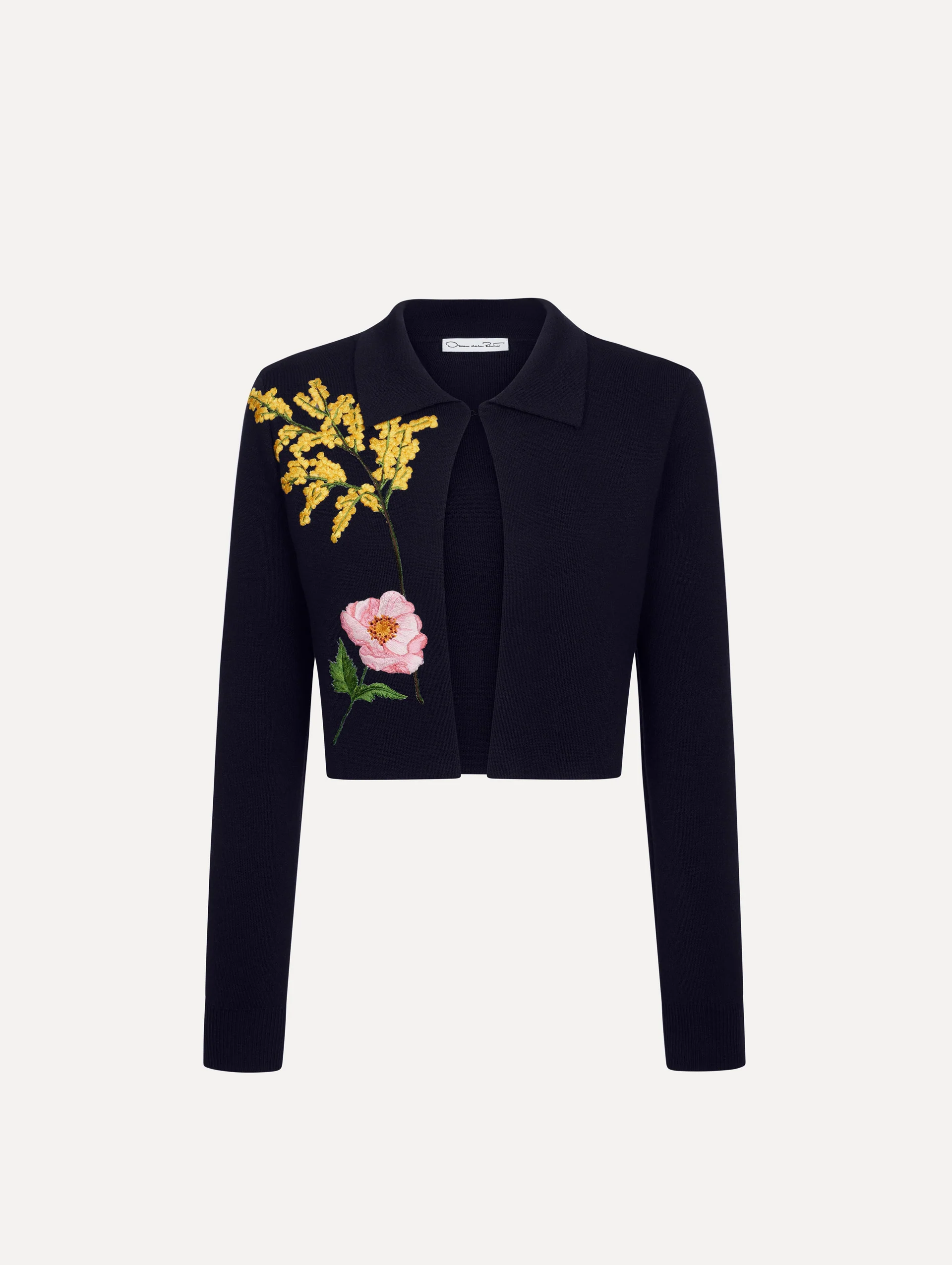 Mixed Botanical Cropped Jacket