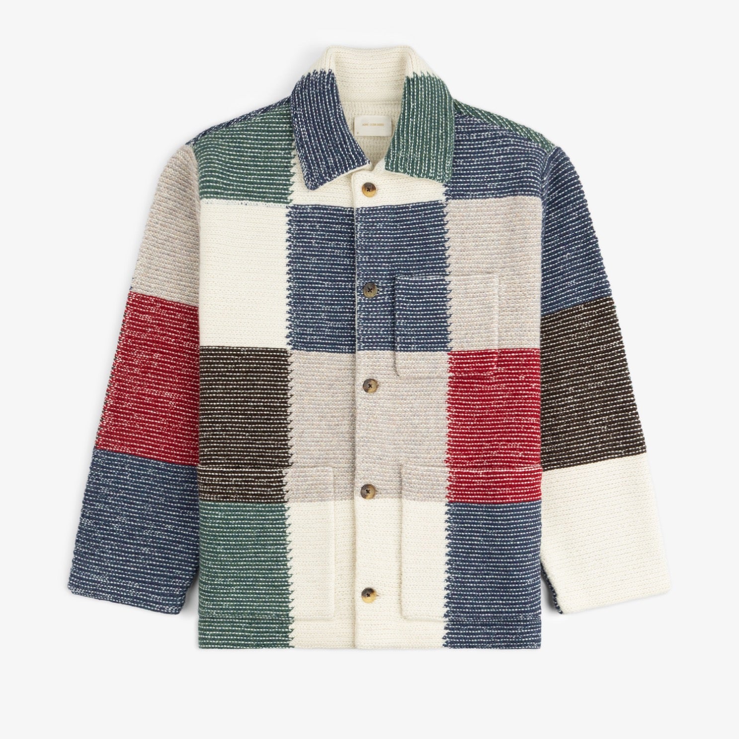 Patchwork Knit Chore Jacket