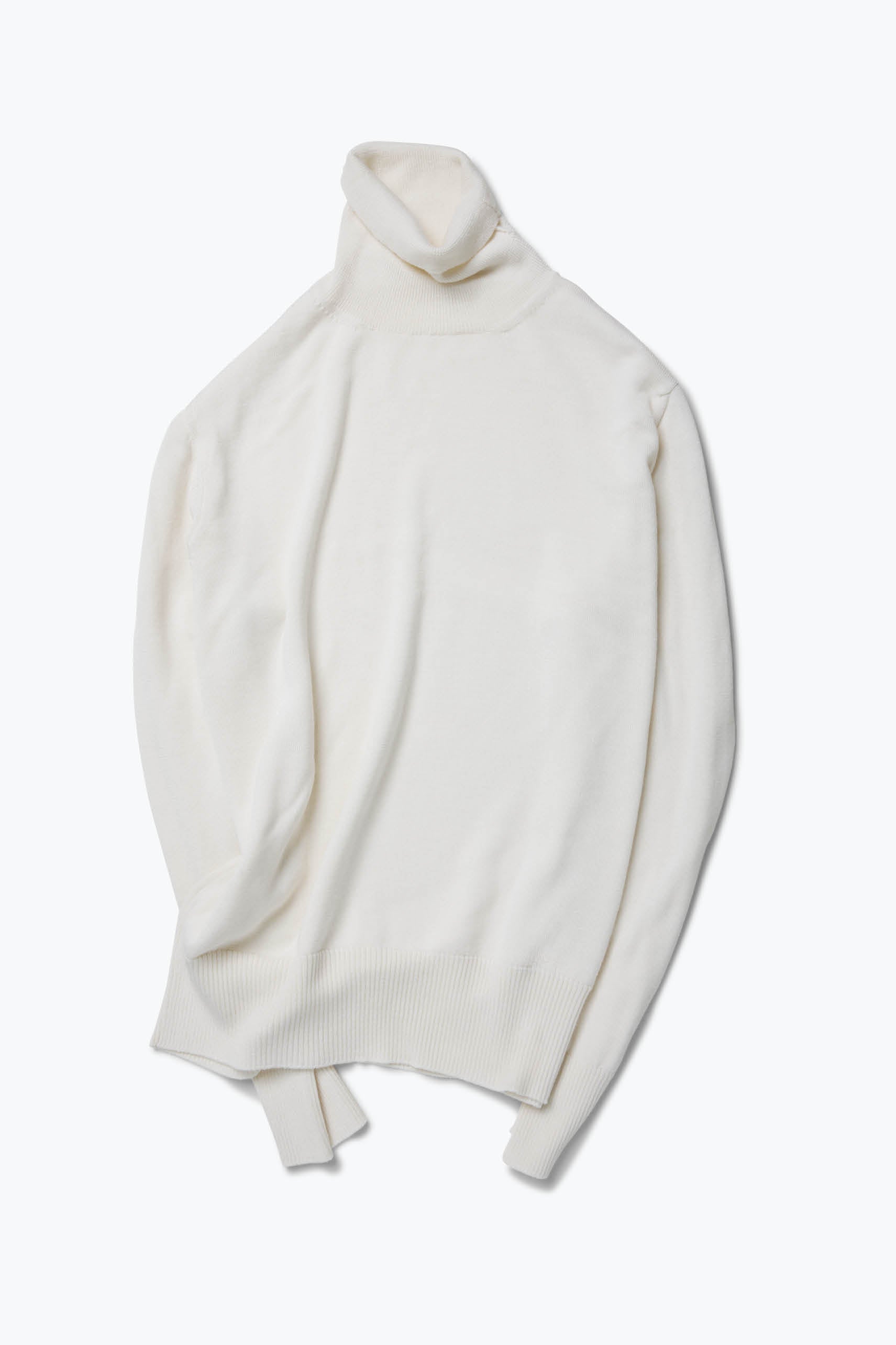 Roll Neck (Ivory Wool Silk)