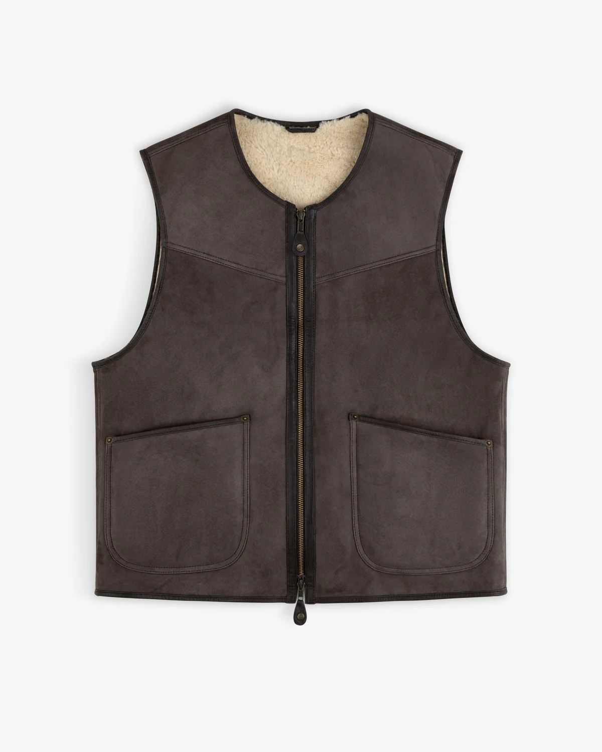 Shearling Biker Vest