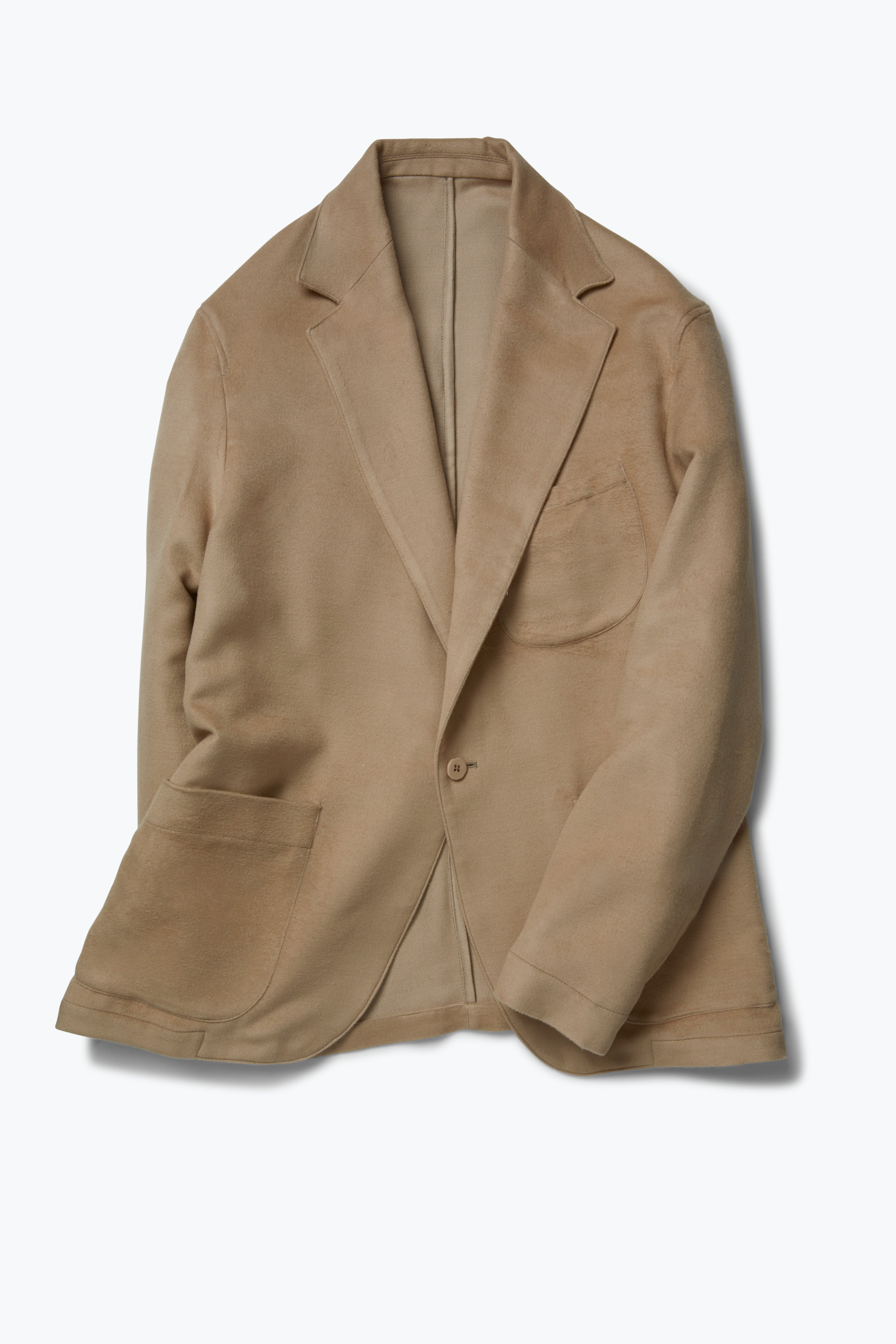 Single Breasted Shirt Jacket (Sand Brushed Winter Silk)