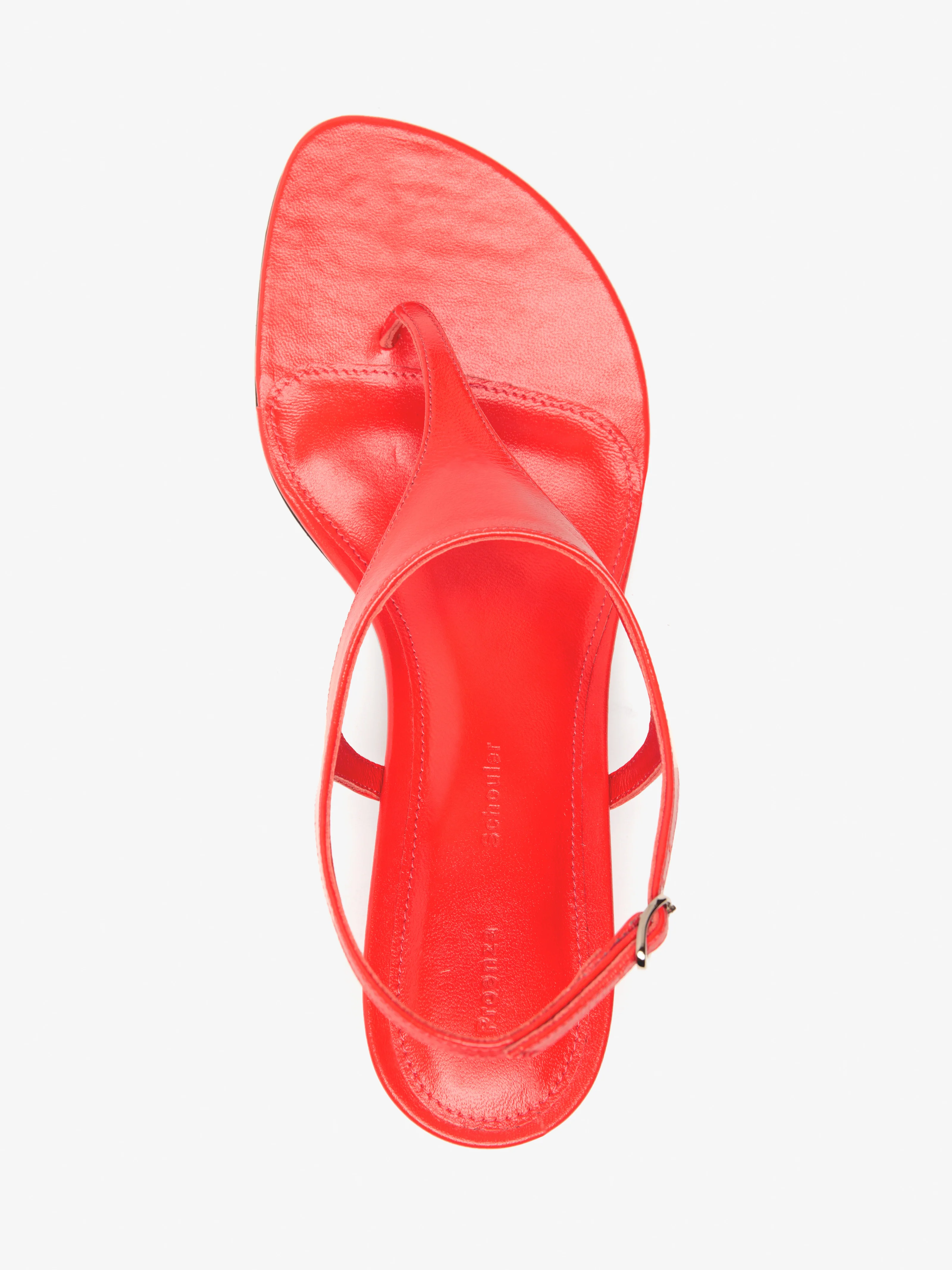 Tee Thong Sandals in Slick Nappa