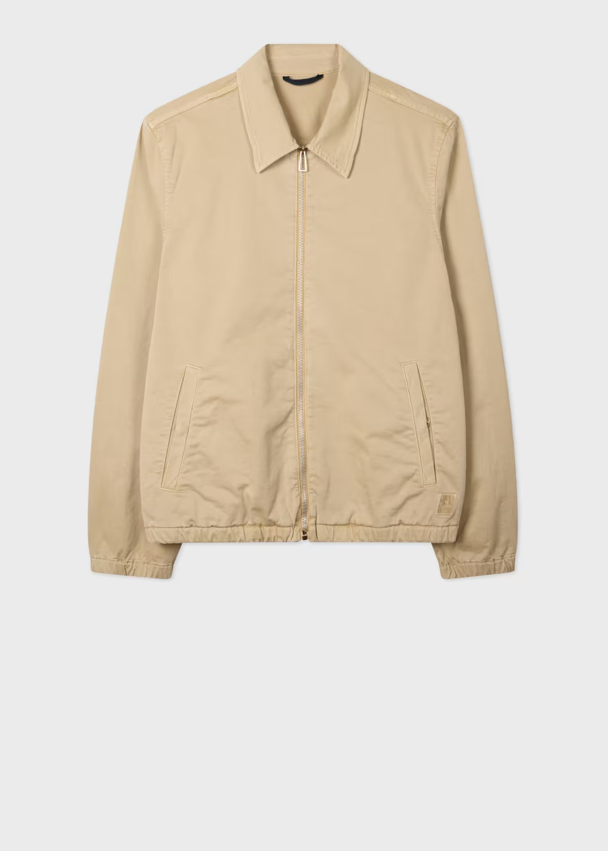 Washed Tan Cotton-Twill Coach Jacket
