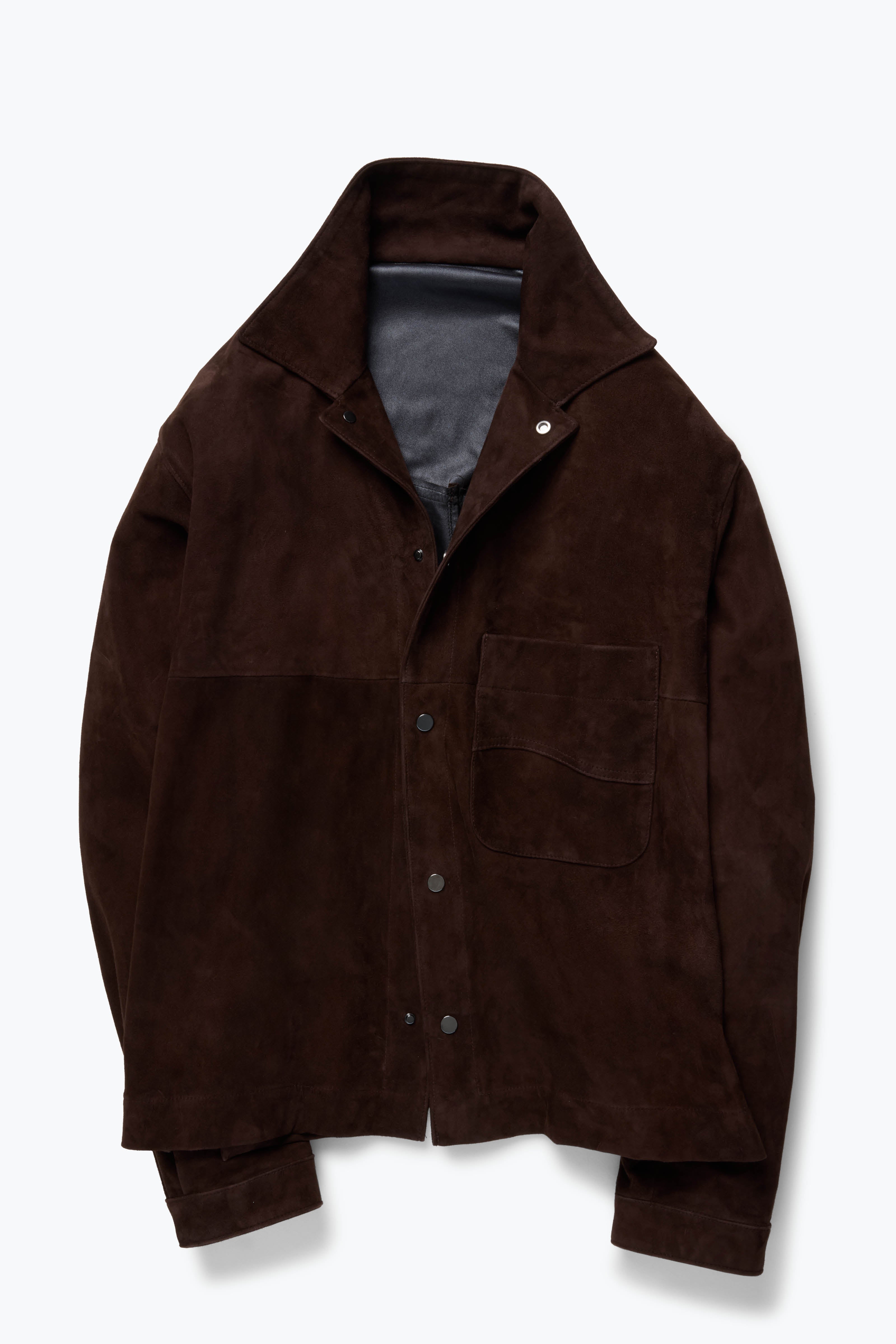 Wave Jacket (Chocolate Paper-Backed Suede)