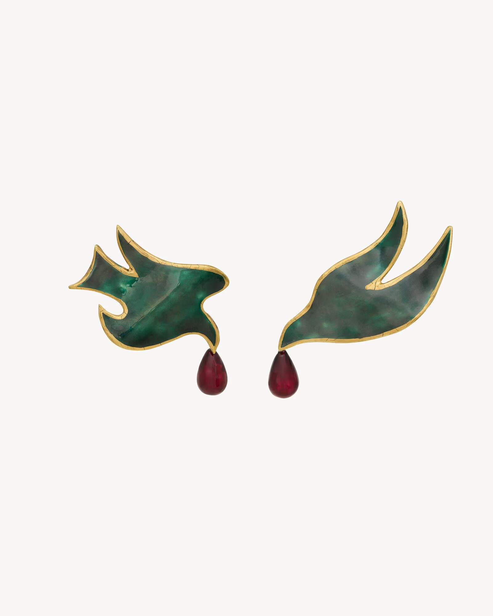 Dove Earrings in Ceramic and Resin